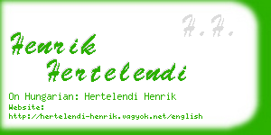 henrik hertelendi business card